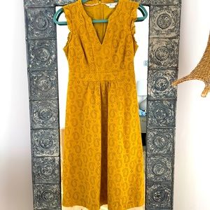 Boden mustard color dress